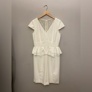 Antonio Melani white peplum pencil skirt dress size 6
